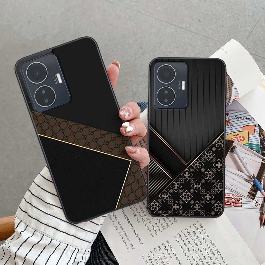 Ốp lưng Vivo Y55 4G / 5G 2022 hình họa tiết thương hiệu thời trang cao cấp