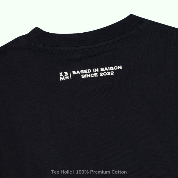 Áo thun local brand Xemi.tee form unisex dòng Tee Holic giá rẻ màu đen