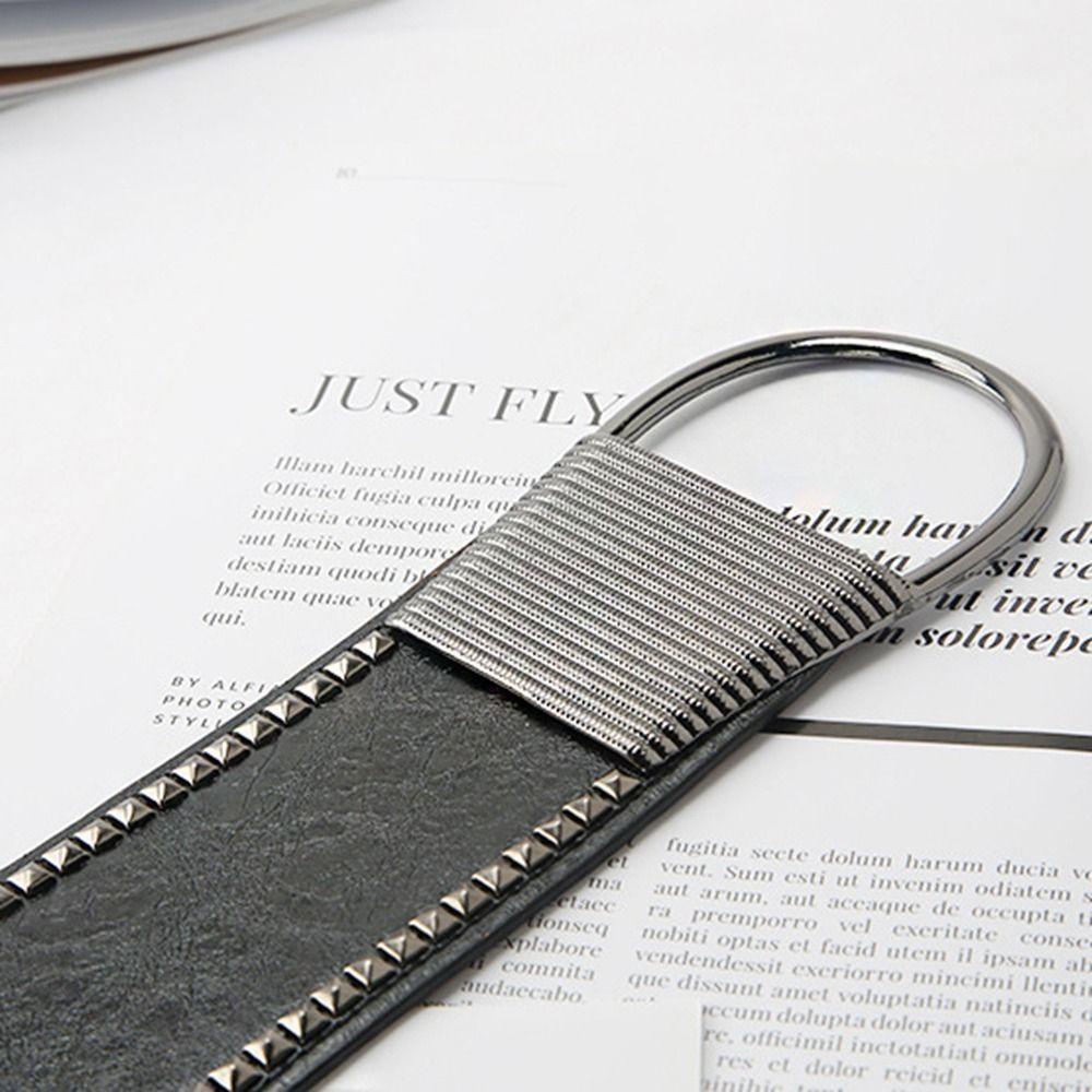 Thắt Lưng Da PU Co Giãn Điều Chỉnh Được Đính Đinh Tán Phong Cách Punk 1 Cho Nữ