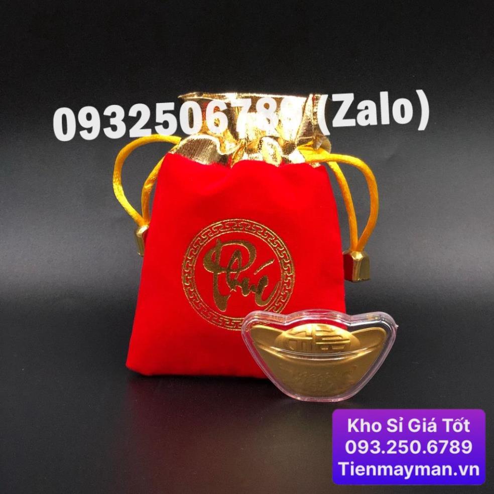 ⭐HÓT⭐ Combo 100 Thỏi Vàng Tài Lộc kèm Túi Nhung Phúc Lộc may mắn, trưng bày biếu tặng, lì xì độc đáo
