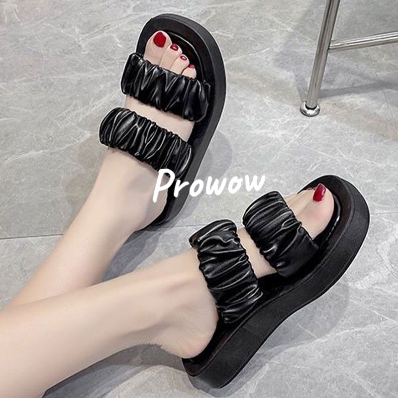 Dép Sandal Đế Dày Phong Cách Hàn Quốc Mới Cho Nữ
