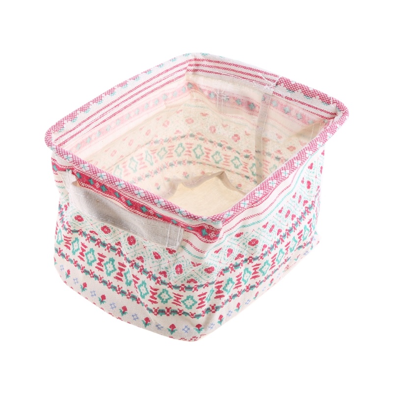 Hộp Đựng Đồ Trang Sức / Mỹ Phẩm Để Bàn Bằng Vải Lanh Chất Lượng Cao