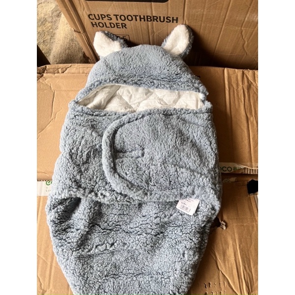Khăn ủ kén lông cừu cho bé trai và bé gái, chăn ủ gấu 0-6 tháng tuổi, chất liệu dày đẹp 3 lớp siêu ấm,dễ chịu