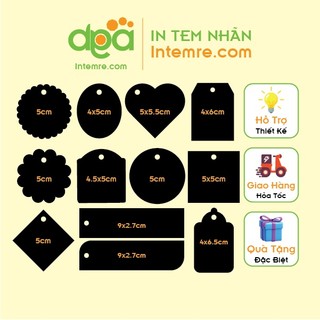 In Tag Giá, Mác Quần Áo Intemre.com Có Đục Lổ - Sl: 500c Kích Thước Theo Yêu Cầu