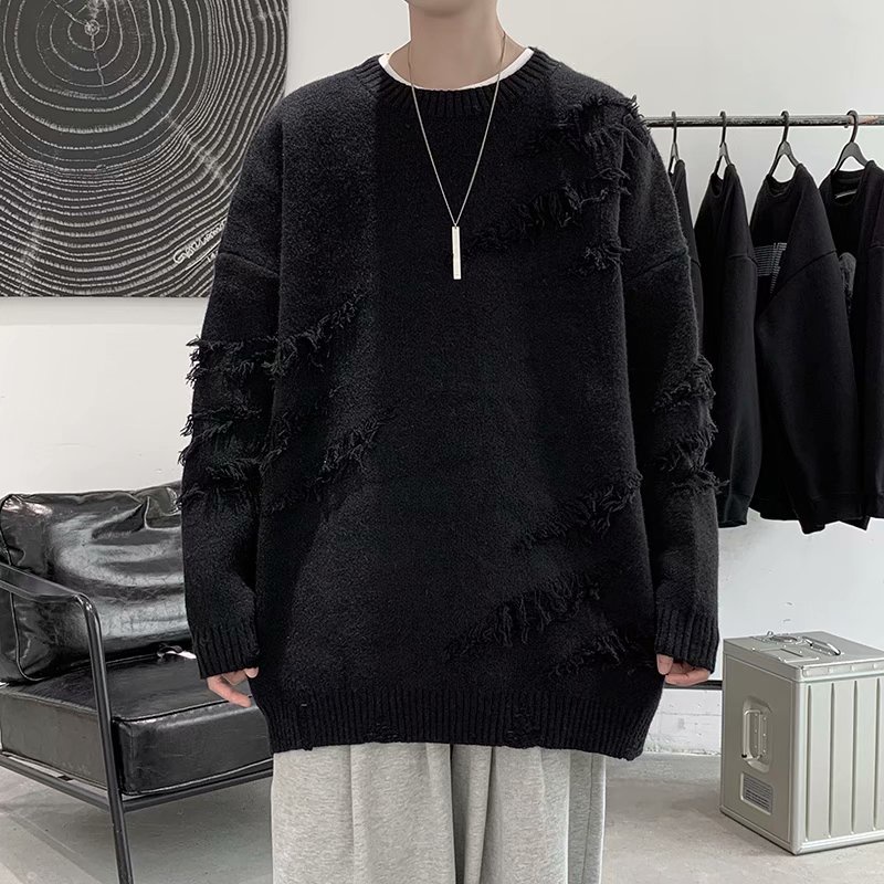 Áo Sweater Tay Dài Dáng Rộng Phong Cách Hip Hop Thời Trang Cho Nam