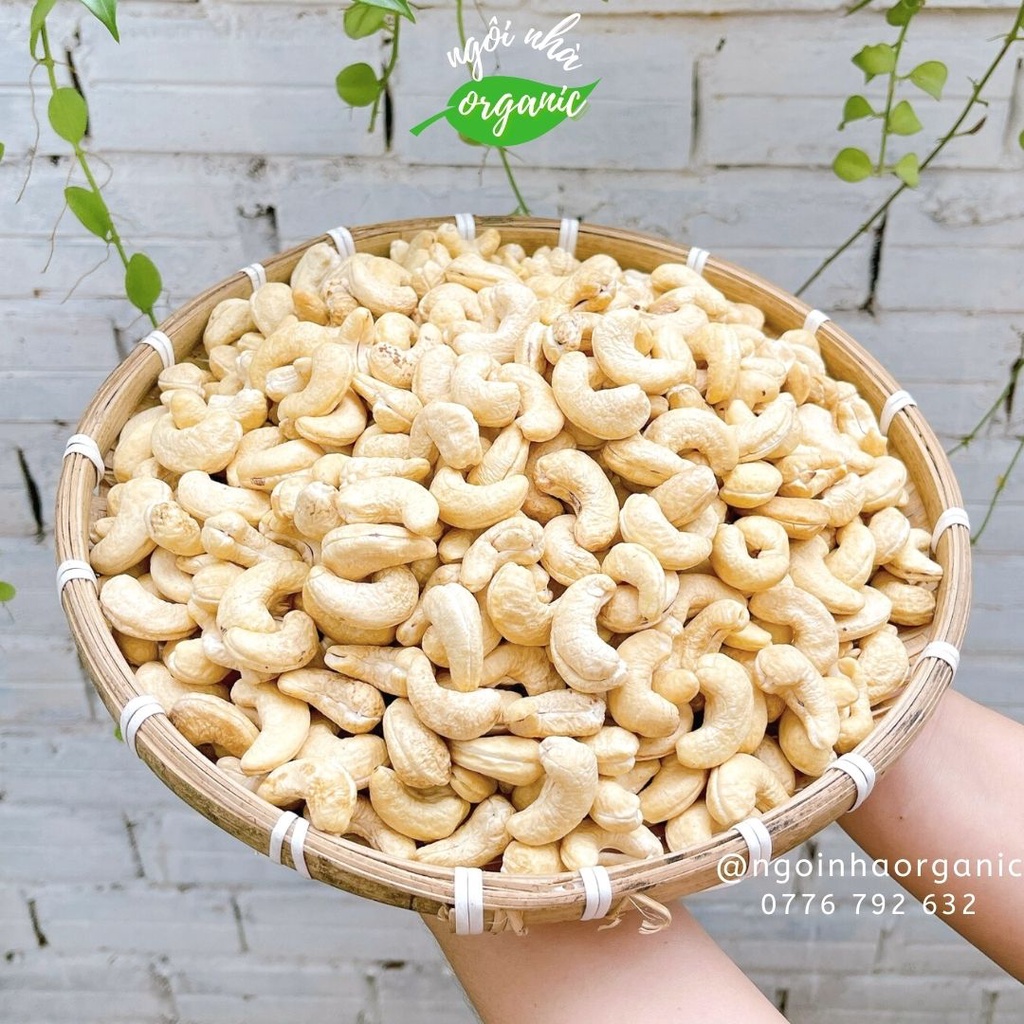 Hạt điều tươi nhân trắng nguyên hạt sạch 500g