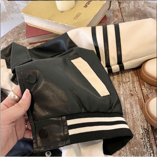 Áo Khoác Da Dày Dặn Phong Cách Đường Phố Thời Trang Thu Đông 2022 Cho Bé Trai