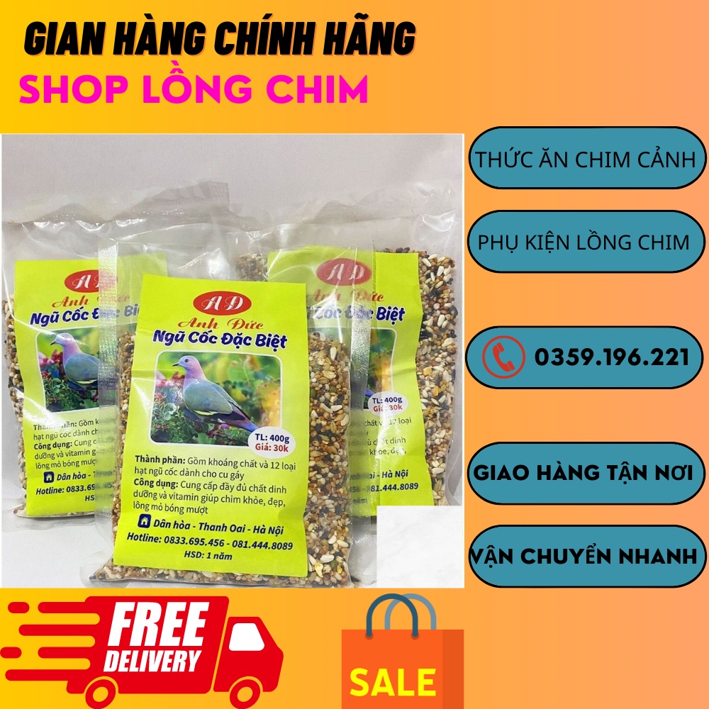 Ngũ cốc đặc biệt Anh Đức cho chim cu gáy, vẹt, bồ câu...