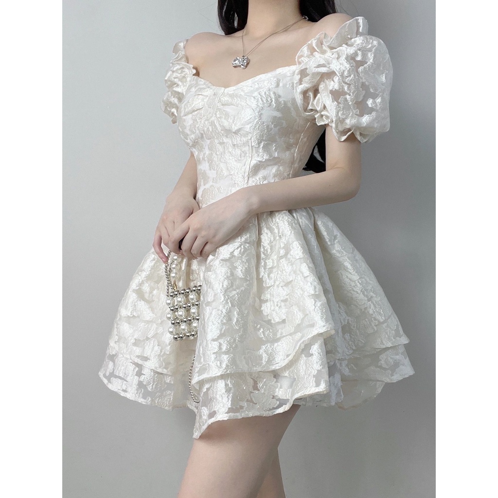 Đầm công chúa tay phồng, váy công chúa tay phồng dành cho nữ đi chơi, đi chụp ảnhh ko ô