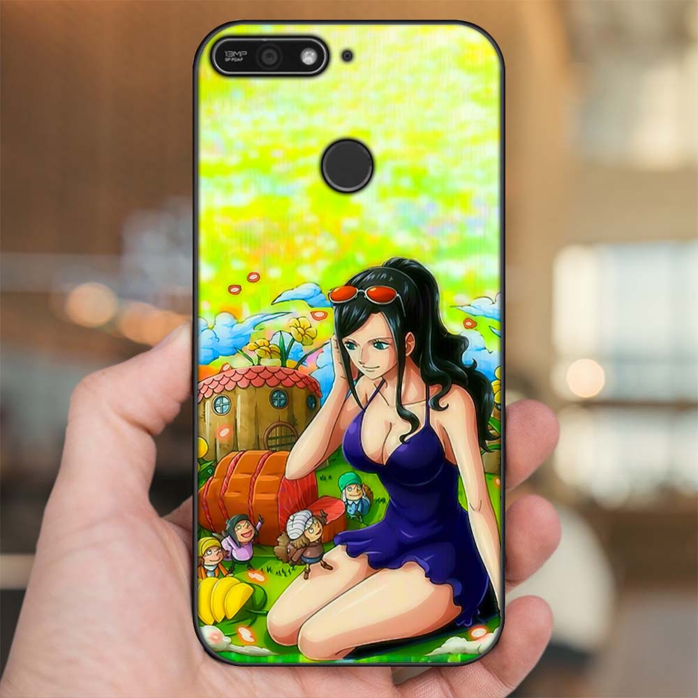 Ốp lưng Huawei Y6 Prime viền đen in hình Nico Robin One Piece Đảo Hải Tặc