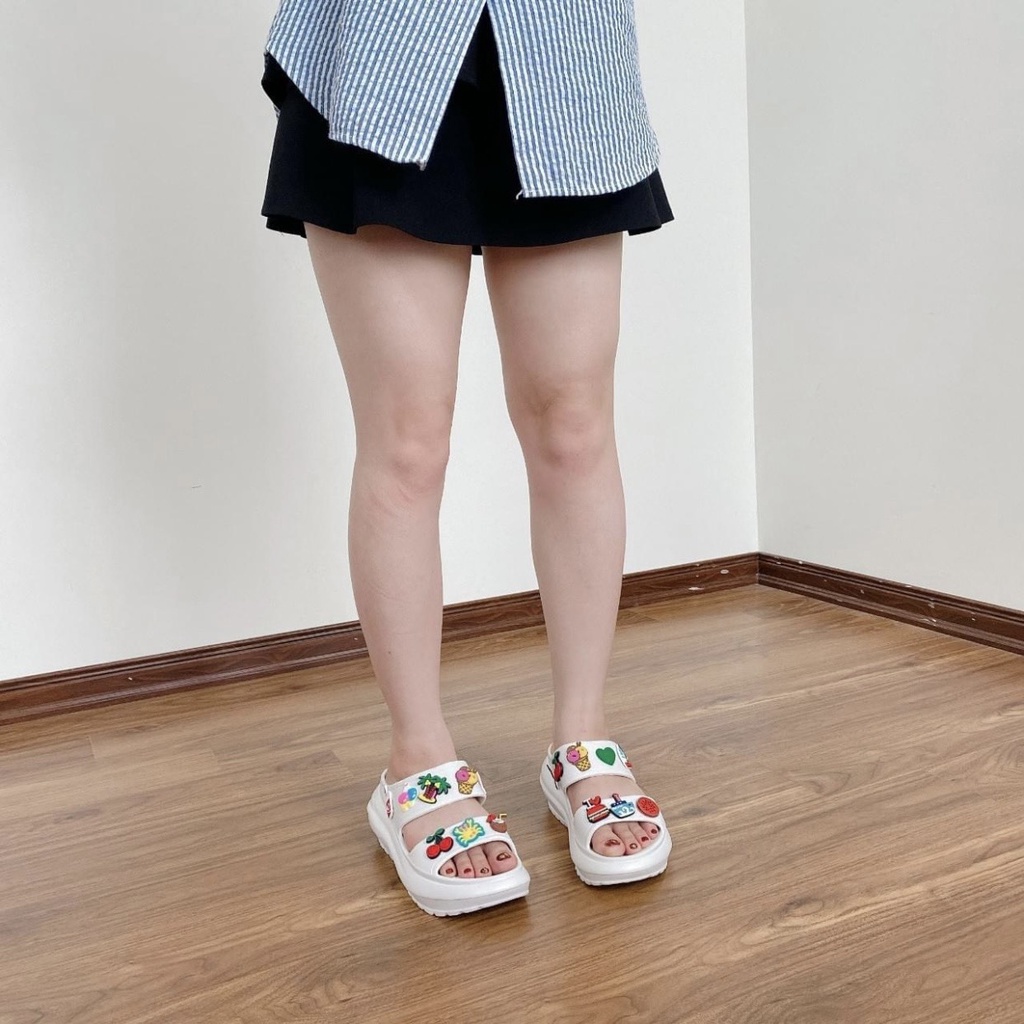 Dép crocs sandal đế dày 6cm tăng chiều cao thời trang cho nữ dép sandal nữ dép gót sandal nữ