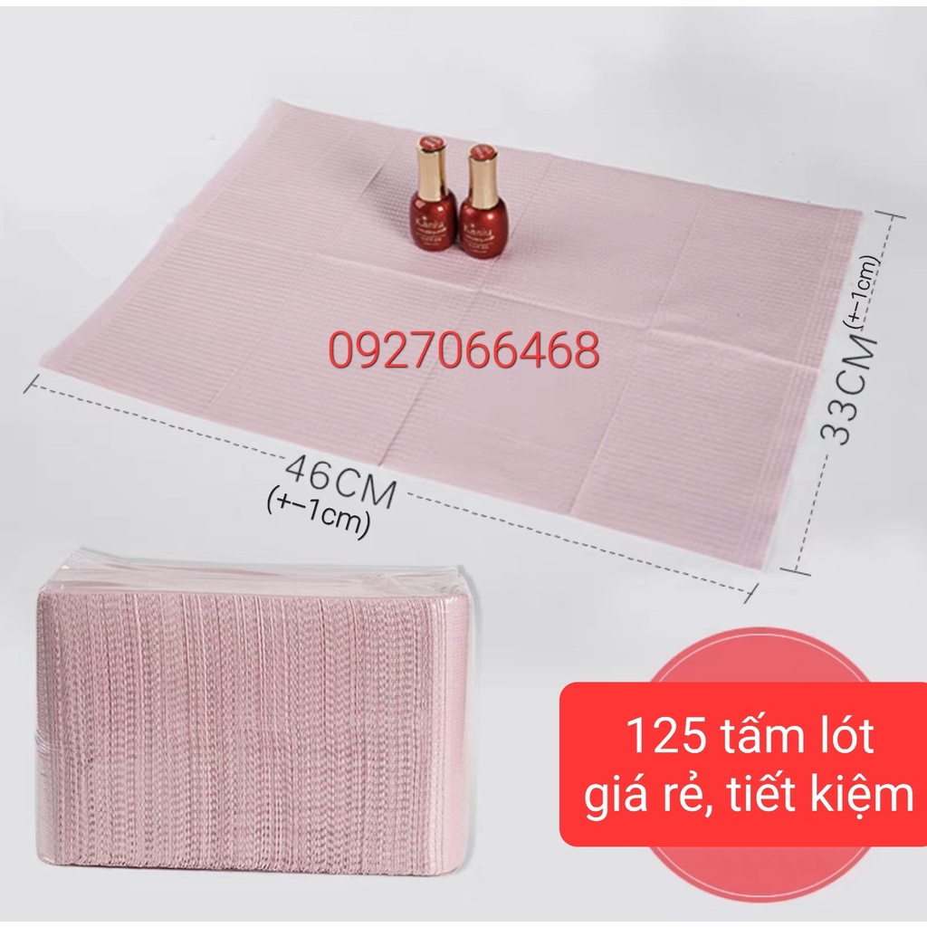 (Siêu rẻ ) Lót xe đẩy phun xăm, lót bàn tập xăm, lót xăm - 1 bịch 125 miếng giấy lót bàn rất tiết kiệm