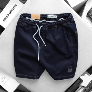 Quần short jean nam B B R lưng thun form slim fit (0482)