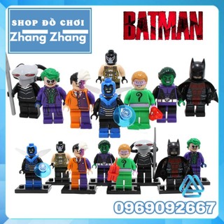 Đồ chơi Xếp hình người dơi Bane Two Face The Reddler Beast Boy Gotham Batman Manta Blue Beetle Minifigures POGO PG8018