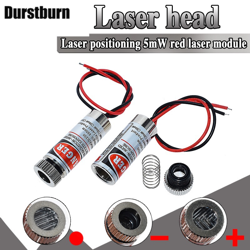 Red Point / Line / Cross Laser Module 5mW 650nm Đầu Laser Có Thể Điều Chỉnh Tiêu Điểm 5V Đầu Diode L
