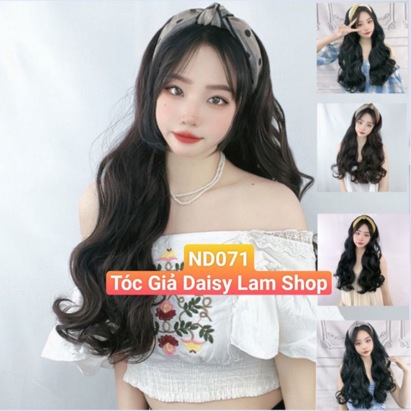 TÓC GIẢ NỬA ĐẦU CÀI BĂNG ĐÔ THỜI TRANG ND071