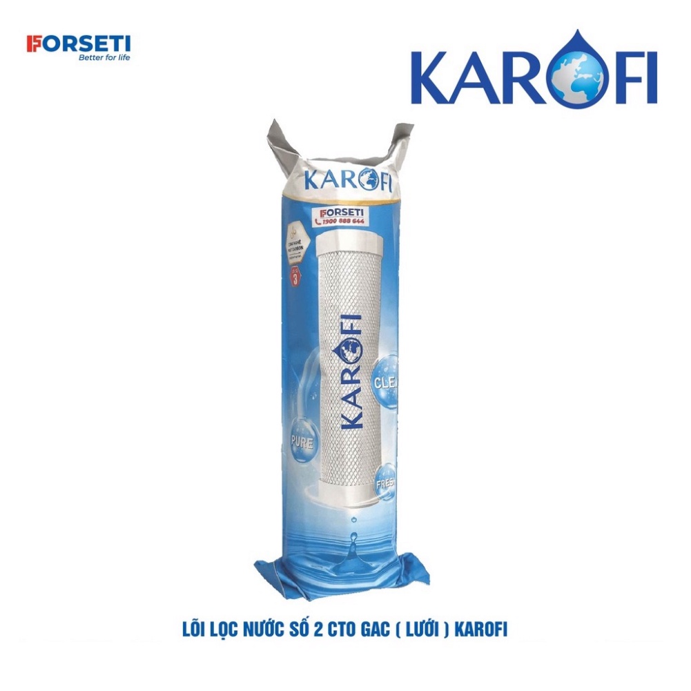 Lõi số 2 Karofi CTO GAC (Smax Duo 3 Post Carbon) dùng cho máy S-s038, OP1310, O07, P95, U03, U05, U95, D52