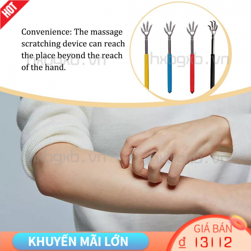 [hxbgxb] Cây Gãi Lưng Gấp Gọn Tiện Lợi 22-59Cm