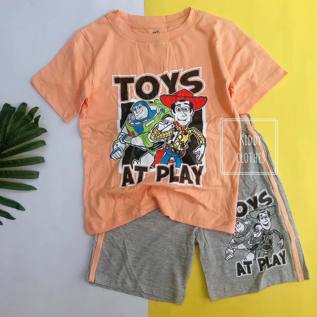 Bộ đùi bé trai chất cotton dư xịn hình in hoạt hình nhiều mẫu