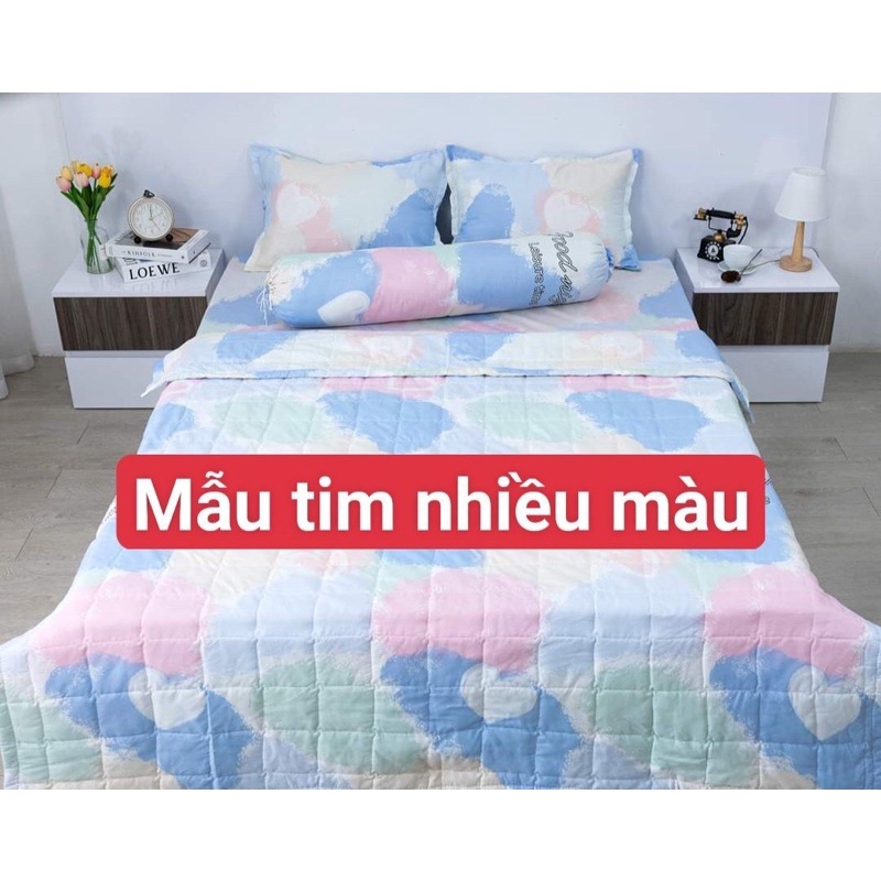 Bộ Ga Gối trải giường cotton poly kích thước 1m2,1m4,1m6, drap giường hàn quốc - MẪU TÍM NHIỀU MÀu