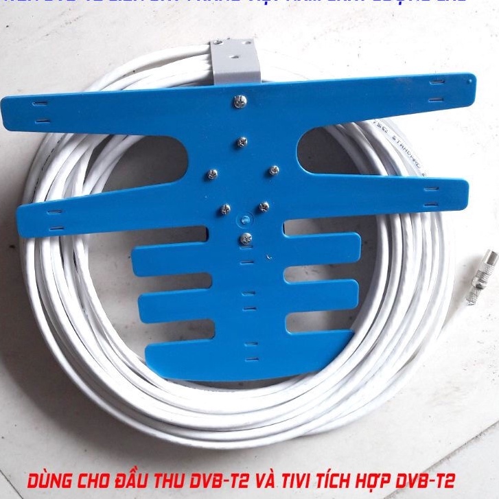 Anten thu truyền hình kỹ thuật số mặt đất DVB-T2 NAN XANH kèm dây 15 mét