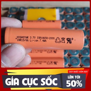 Cell pin 18650 highstar cam - dung lượng 2400mah xả 20a tháo khối đã test dung lượng