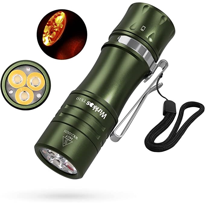 Đèn pin Wurkkos TS10 nhỡ nhỏ siêu sáng 14500 edc 3 * 90 có dây cáp AUX / Anduril 2.0