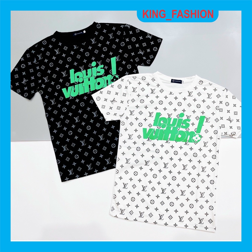 Áo thun nam cổ tròn tay ngắn in LV đẹp chất vải cotton co dãn thoáng mát mẫu mới cao cấp giá rẻ KING77_FASHION