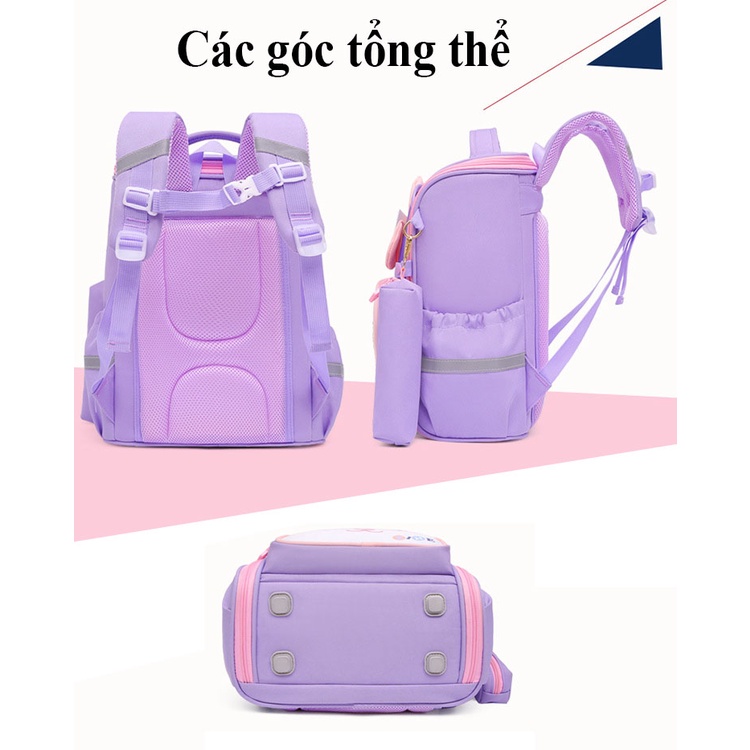 Balo chống gù chống thấm cho bé gái bé trai học tiểu học cặp sách chống gù lưng cho bé gái tiểu học cho bé từ lớp 1- 4
