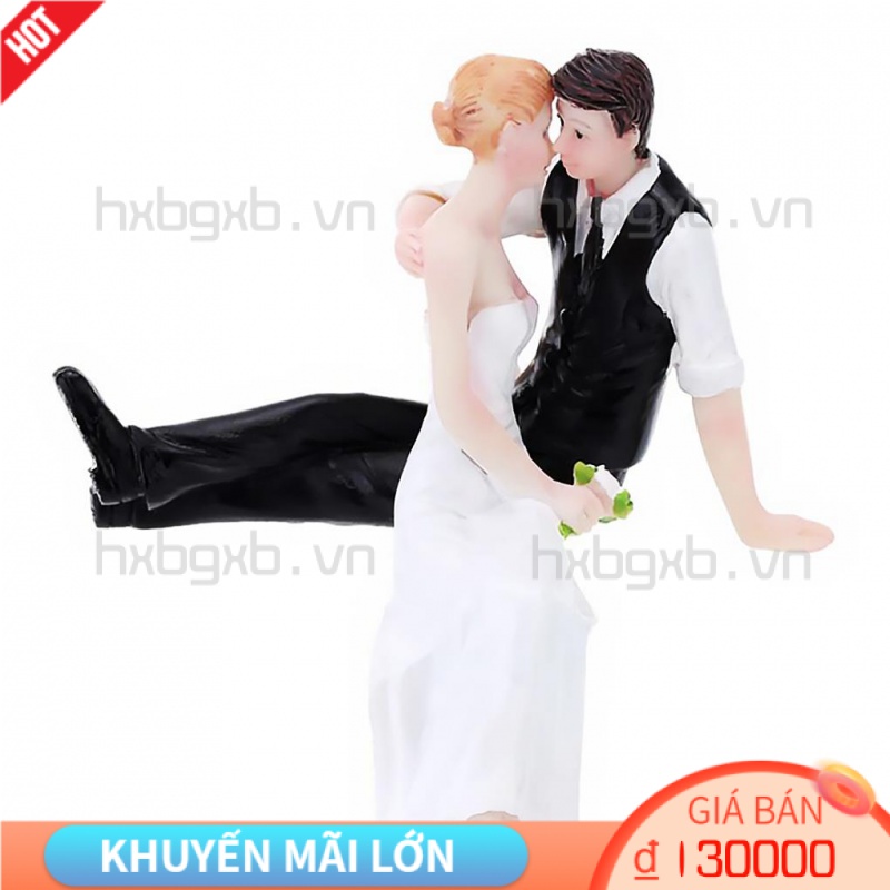Nến Nhựa Hình Cô Dâu Chú Rể Sống Động Trang Trí Bánh Kem