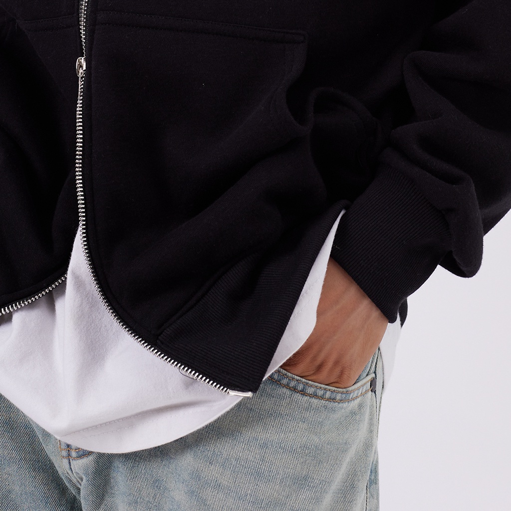 Áo hoodie khóa zip boxy unisex nam nữ Gardient zip hoodie