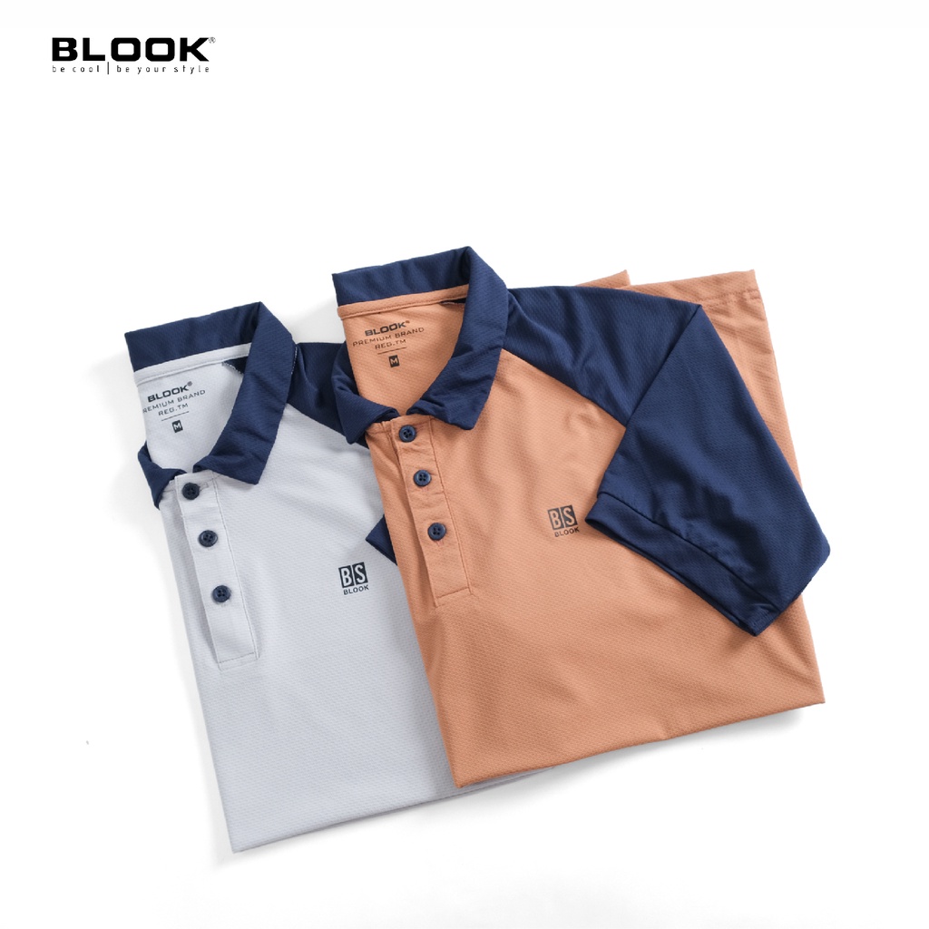 Áo polo thể thao nam BLOOK vải thun mềm, in nhiệt , cotton co giãn 35573