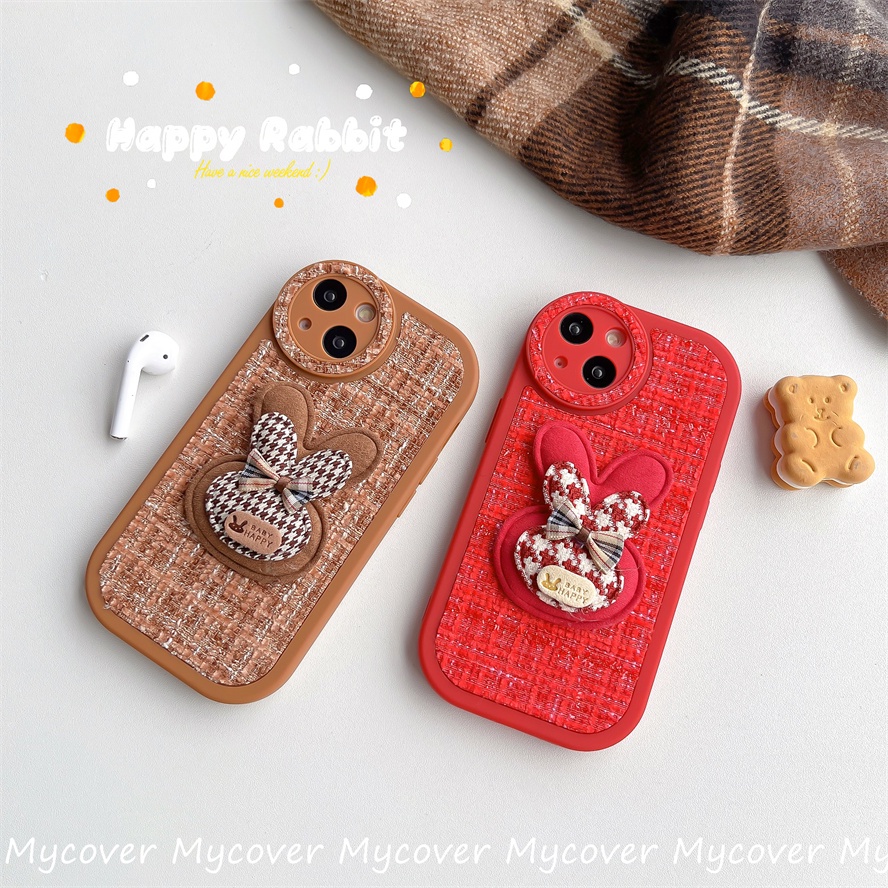 Ốp Điện Thoại Chống Sốc Họa Tiết Thỏ Cho iPhone 14 13 12 11 Pro Max Xs XR X 8 7 6 Plus SE 2020