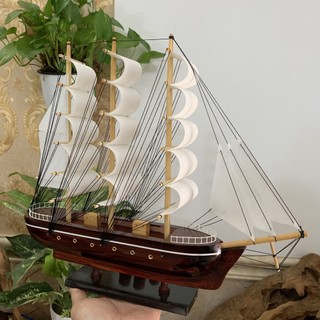 [Không lắp ráp] Mô hình tàu thuyền gỗ trang trí Tàu France II của Pháp - Dài 32cm - Gỗ tự nhiên