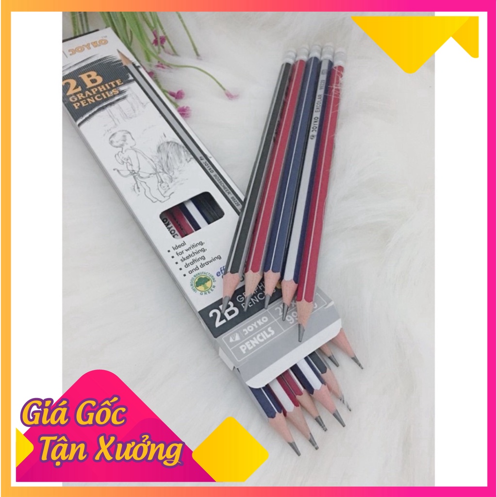 Hộp 12 chiếc bút chì 2B dạ quang