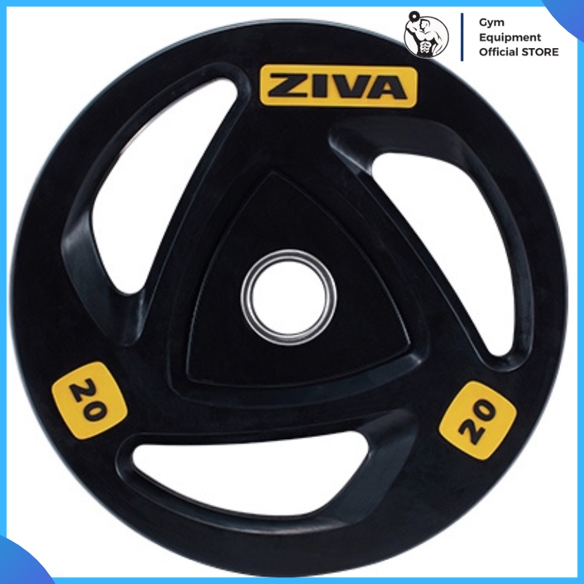 Tạ đĩa ziva 2,5kg bánh tạ bọc cao su lỗ phi 50mm G.E.O