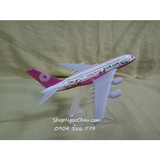 Mô hình máy bay tĩnh Eva Air  A380 16cm