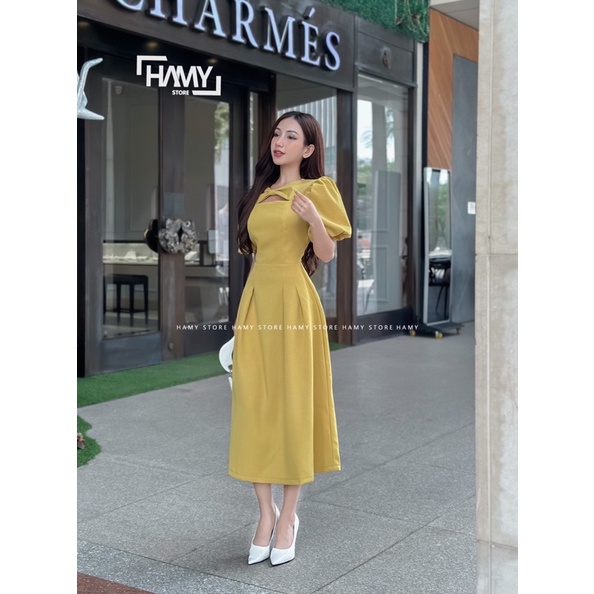 Đầm Nơ Trước Dài