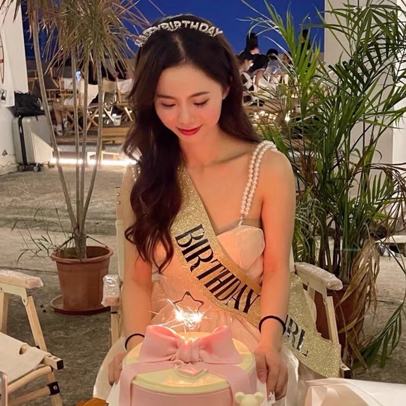 Dây Ruy Băng Satin Chữ Happy Birthday Kèm Cài Tóc HPBD Xinh Xắn hot Trend