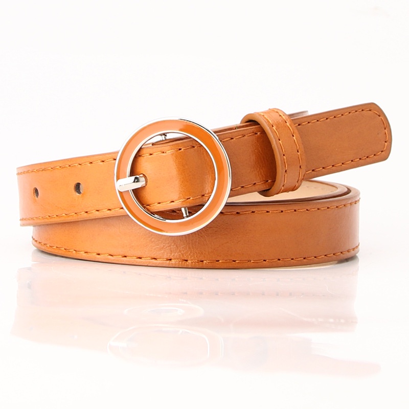 Thắt Lưng Khóa Tròn Thiết Kế Đơn Giản Thời Trang Cho Nữ