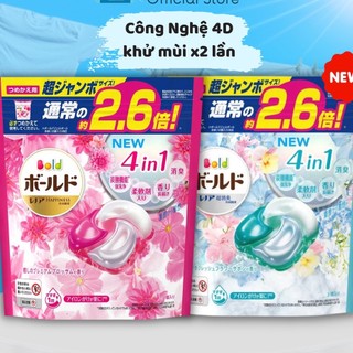Combo 1 thùng 9 túi - viên giặt xả gelball túi/hộp viên giặt p&g bold siêu sạch túi 39