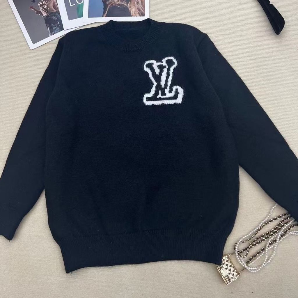 Hàng Có Sẵn!Lv!Áo Khoác Cardigan Dệt Kim Thiết Kế Mới Thời Trang Dành Cho Cặp Đôi