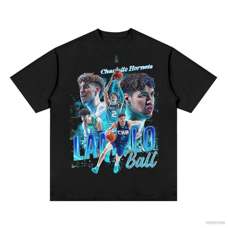 Áo Thun Thể Thao Tay Ngắn Cổ Tròn NP2 NBA LaMelo PN2 Thời Trang Cho Nam Và Nữ