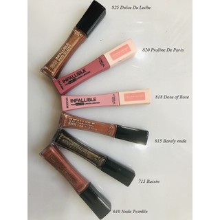 [ Hàng USA] Son Kem Lì L'Oreal Infallible Lip Pro Matte Gloss 6.3ml