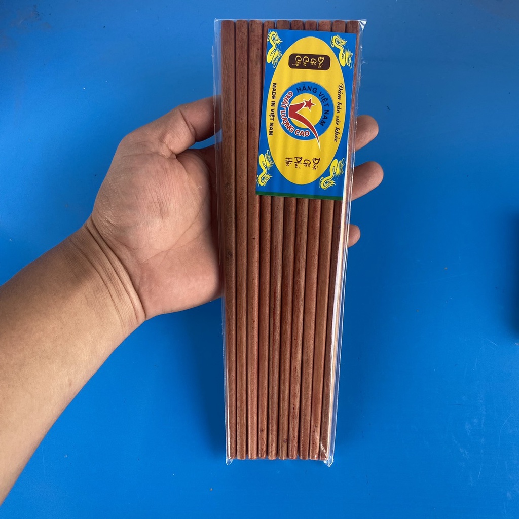 [ SALE SỐC ] Bộ 10 đôi đũa ăn cơm gỗ hương cao cấp để phòng ăn gia đình nhà hàng, Đồ gỗ nội thất Mỹ Sinh