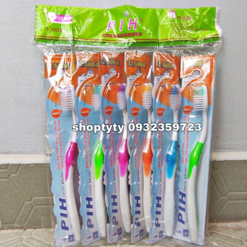 1 Vỉ 12 Cây Bàn Chải Đánh Răng Người Lớn Mỹ Nguyên Nhiều Mẫu