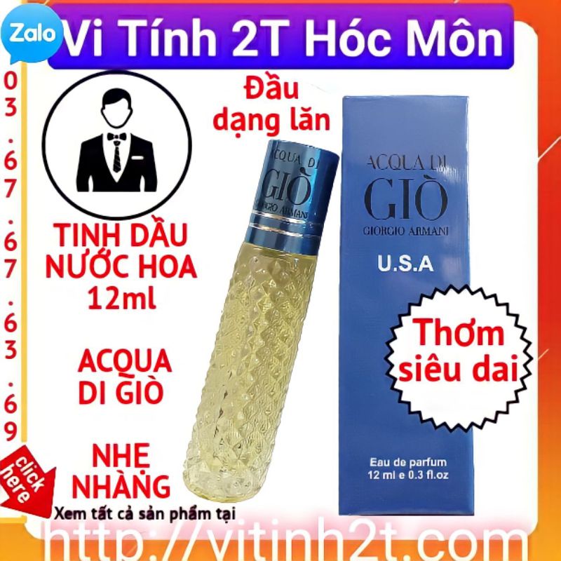 Tinh dầu nước hoa lăn 12ml G i ò thơm siêu dai