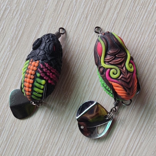 Mồi câu lure nhái hơi ARMANDO TWIN