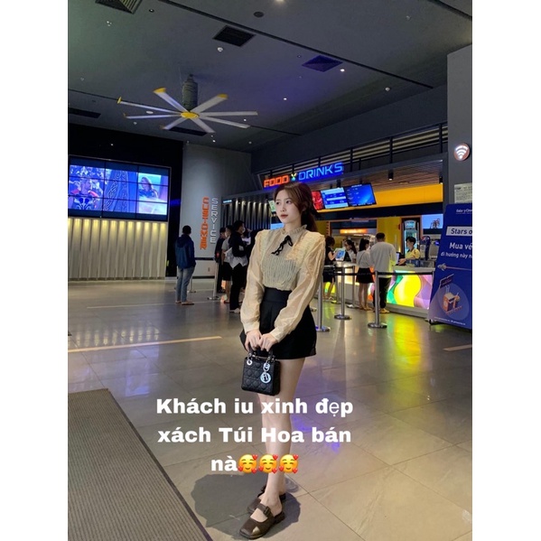 Túi Di”or La”dy Da Bóng Tag Bạc Hàng Full Hộp Chuẩn Sup