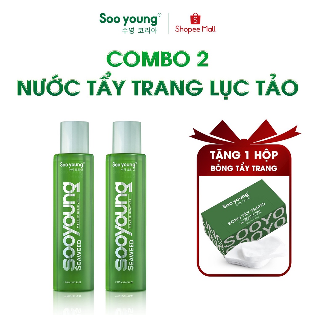 Combo 2 nước tẩy trang Lục Tảo SOOYOUNG KOREA